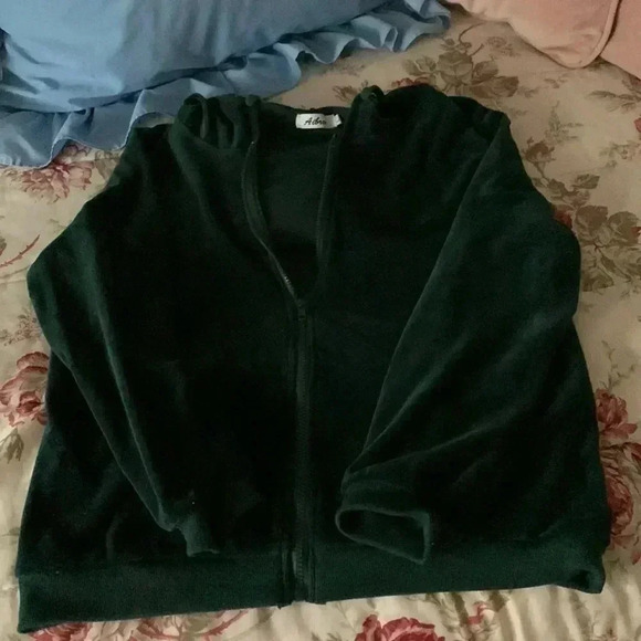 Ladies Dark Green Hoodie Size L - Picture 1 of 8
